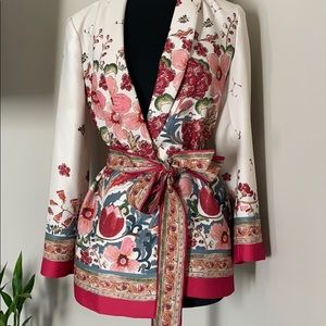 Zara floral blazer